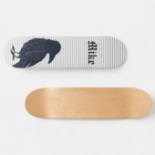 Zwarte Crow Silhouette, speciaal ontworpen skatebo Skateboard (Horizontaal)