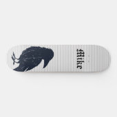 Zwarte Crow Silhouette, speciaal ontworpen skatebo Skateboard (Horizontaal)