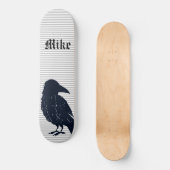 Zwarte Crow Silhouette, speciaal ontworpen skatebo Skateboard (Voorkant)