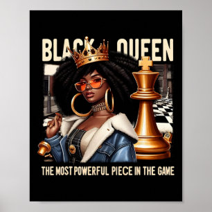 Zwarte Cultuur Zwarte Koningin Schaken Empowerment Poster