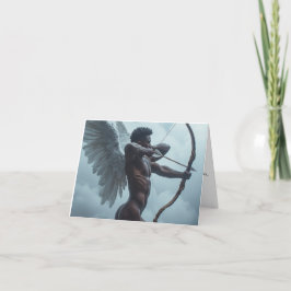 Zwarte Cupido - Gelukkig Valentijnsdag Kaart