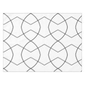 Zwarte Curven Tablecloth Tafelkleed (Voorkant (Horizontaal))