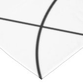 Zwarte Curven Tablecloth Tafelkleed (Gekanteld)