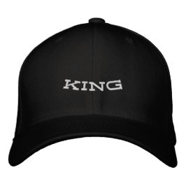 Zwarte Custom KING Naam Visor-Hoeden Stijlvolle Ma Geborduurde Pet