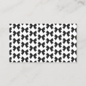 Zwarte Cute Bow Bruiloftsshower Cadeauregister Informatiekaartje (Achterkant)