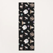 Zwarte Cute Huisdier Hond Yogamat (Voorkant)