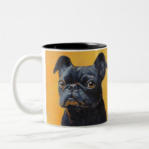 Zwarte Cute Portret foto mok Cute Hond Kunst cadea