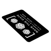 Zwarte D20-desktop gamer bespaart de datum magneet (Rechterzijde)