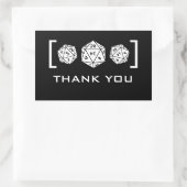 Zwarte D20-desktop gamer Hartelijk dank, Stickers (Tas)