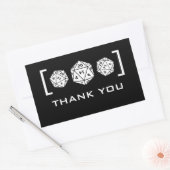 Zwarte D20-desktop gamer Hartelijk dank, Stickers (Envelop)