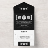 Zwarte D20-ijsgamer in één bruiloft All In One Uitnodiging (Binnen)
