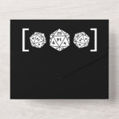 Zwarte D20-ijsgamer in één bruiloft All In One Uitnodiging (Achterkant)