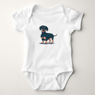 Zwarte Dachshond Romper