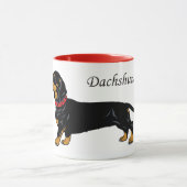 zwarte dachshund mok (Midden)