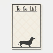 Zwarte Dachshund om lijst te doen Post-it® Notes (Voorkant)
