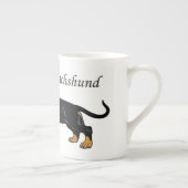 zwarte dachshund porselein kop (Rechts)