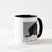 Zwarte Dachshund Pup Mok (Voorkant rechts)