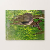 Zwarte Dailed Deer in het bos Legpuzzel (Horizontaal)