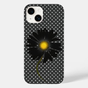 Zwarte Daisy op Stippen Case-Mate iPhone 14 Hoesje