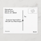 Zwarte Dak Bedankt Briefkaart (Achterkant)