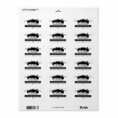 Zwarte dakbedekking etiket (Full Sheet)