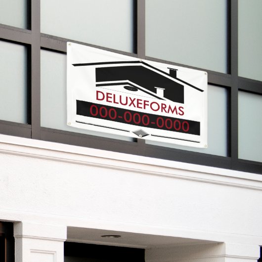 Zwarte dakbedekking spandoek (Buitenkant Gebouw)