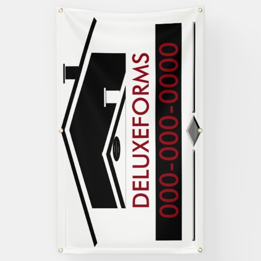 Zwarte dakbedekking spandoek (Verticaal)