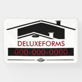 Zwarte dakbedekking spandoek (Horizontaal)