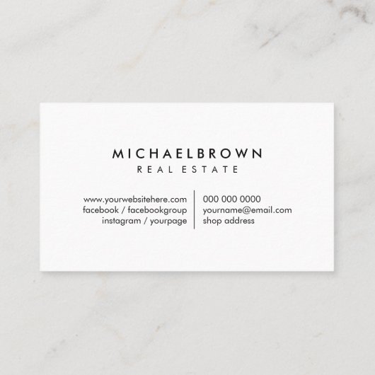 Zwarte dakbedekking visitekaartje (Achterkant)