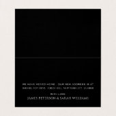 Zwarte Daktop, wijziging adreskaart Visitekaartje (Binnenkant ongevouwen)