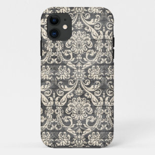 zwarte Damaserpatroonbehuizing iPhone-draagtas iPhone 11 Hoesje