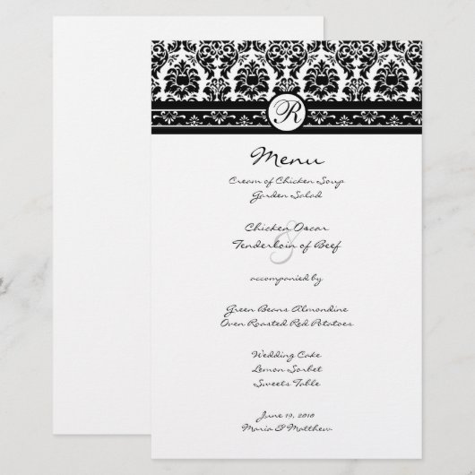 Zwarte Damasgrenzen (Voorkant / Achterkant)