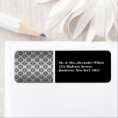 Zwarte Damask Adresetiketten Etiket (Insitu)