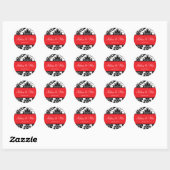 Zwarte Damask Seal Sticker (Vel)