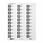ZWARTE DAMASK UW MONOGRAM ETIKET (Full Sheet)