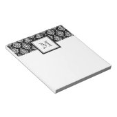  ZWARTE DAMASK UW MONOGRAM NOTITIEBLOK (Schuin)
