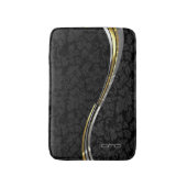 Zwarte Damaskast Silver & Gold-accessoires Badmat (Voorkant Verticaal)