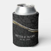 Zwarte Damaskast Silver & Gold-accessoires Blikjeskoeler (Blikje Voorkant)