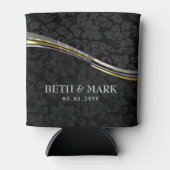 Zwarte Damaskast Silver & Gold-accessoires Blikjeskoeler (Voorkant)