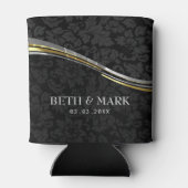 Zwarte Damaskast Silver & Gold-accessoires Blikjeskoeler (Achterkant)