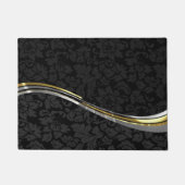 Zwarte Damaskast Silver & Gold-accessoires Deurmat (Voorkant)