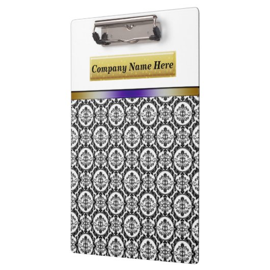 Zwarte Damaskers op wit Klembord (Links)
