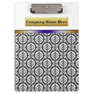 Zwarte Damaskers op wit Klembord