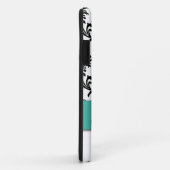 ZWARTE DAMASKJOUW NAAM MET MEESTE TURQUOÏE Case-Mate iPhone CASE (Achterkant/rechts)