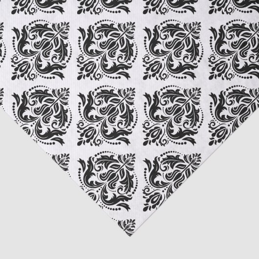 Zwarte Damasmaskers Geometric Pattern Aangepaste a Tissuepapier (Detail)