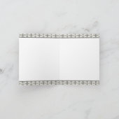 Zwarte Damast Kant Diamant Bedankkaart (Binnen)