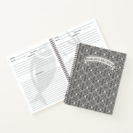 Zwarte Damast Keukenrecept uit het Verleden Notitieboek