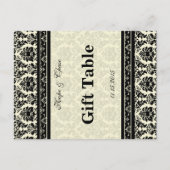 Zwarte damastrandversieringen uit het verleden briefkaart (Voorkant)