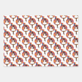 Zwarte dameskleurige ballonnen ventilator inpakpapier vel