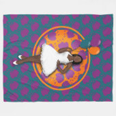 Zwarte dameskleurige ballonnen ventilatorpatroon B Fleece Deken (Voorkant (Horizontaal))